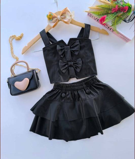 ES006- Black 2 piece SkirtShort